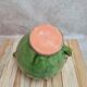 Potiche / cruche en grès vernissé vert – style artisanal vintage