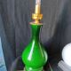Lampe faience verte