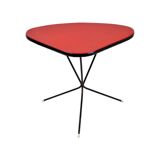 Rare expo 58 red tripod plant table side table royco triangular 49cm