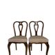 4 chaises de salle à manger en noyer, années 1950.