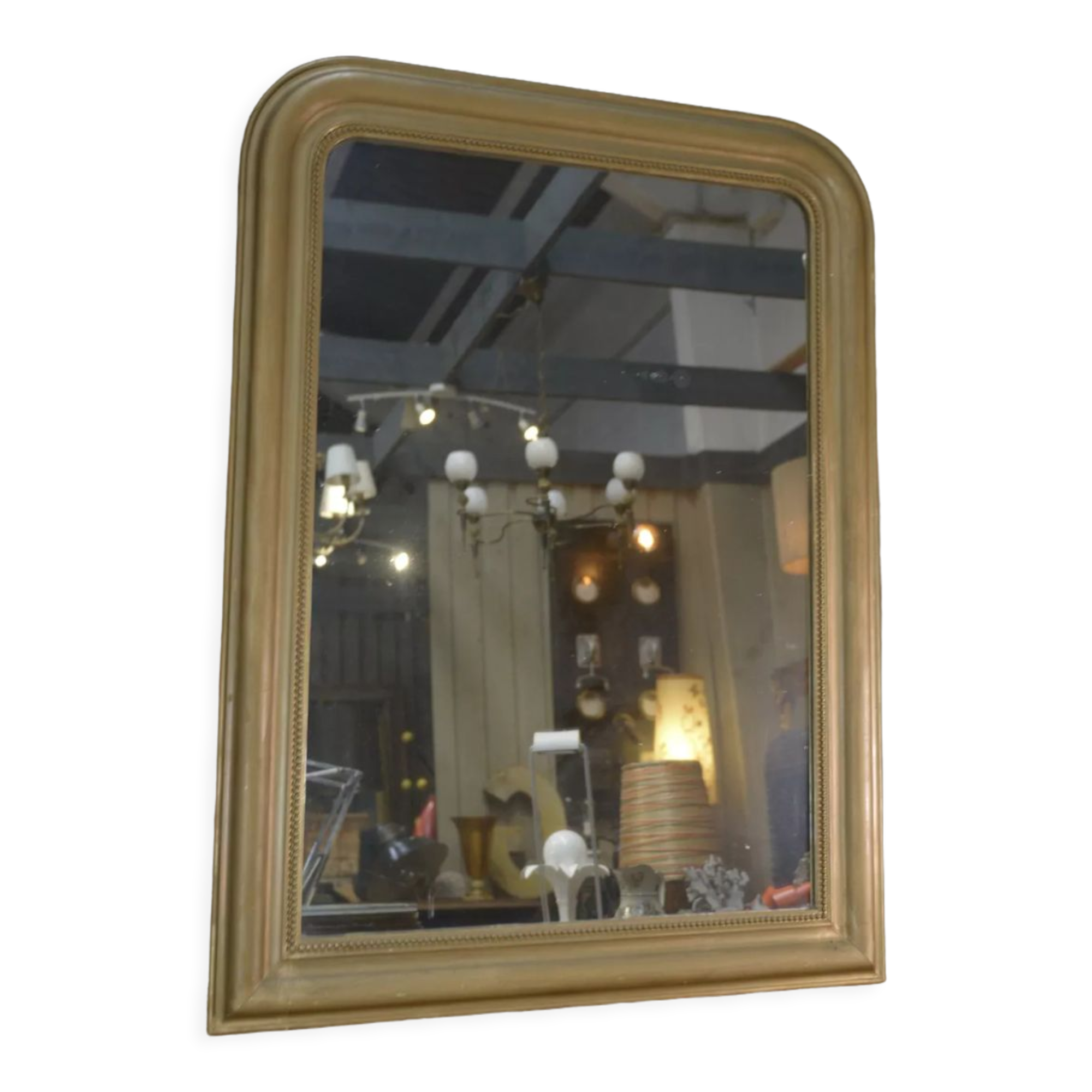 Old mirror in gilded wood 19th
