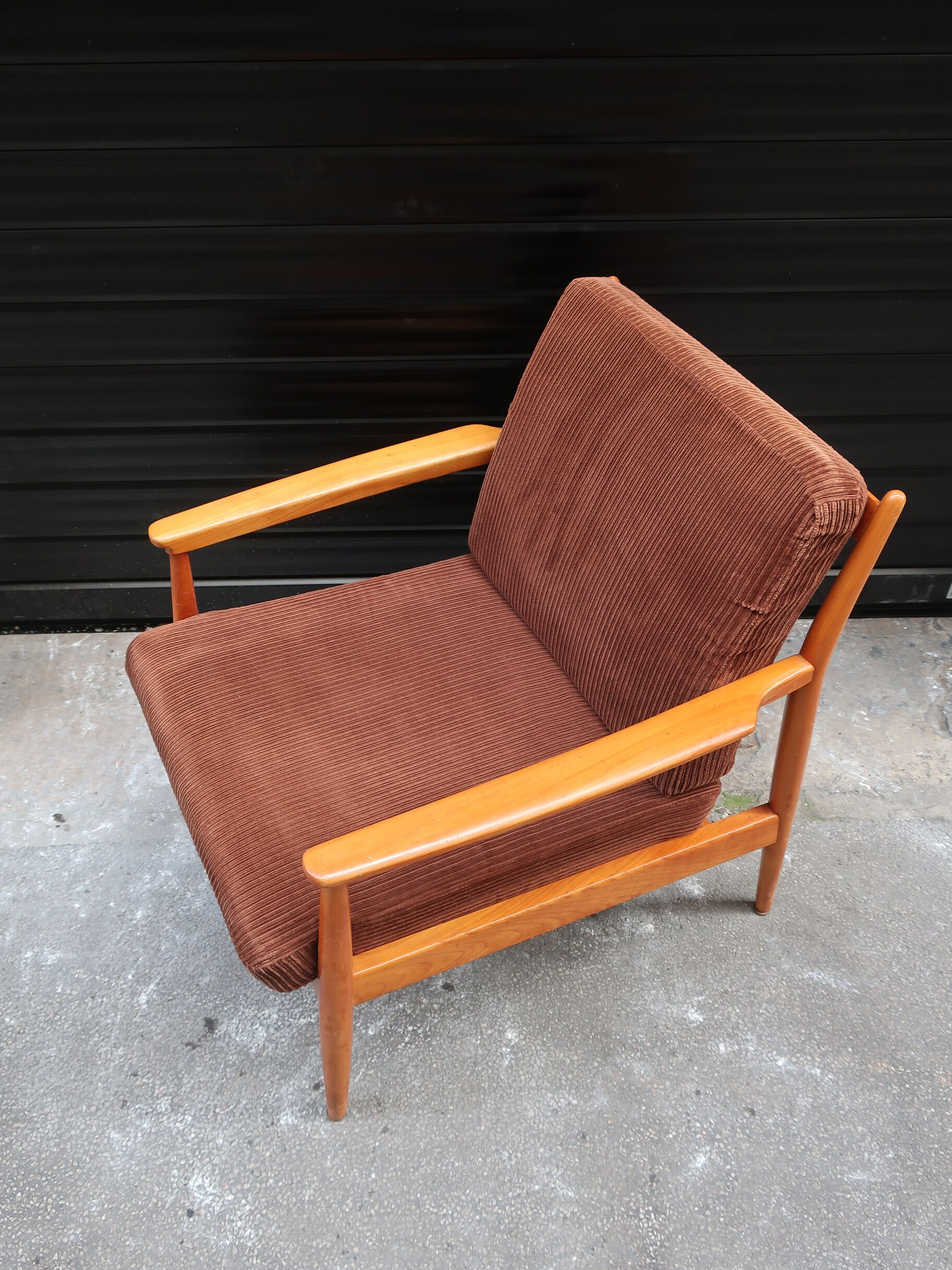 Scandinavian wooden armchair from the 1960s