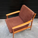 Scandinavian wooden armchair from the 1960s