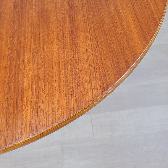 Table à manger ronde McIntosh teck design scandinave années 50 vintage