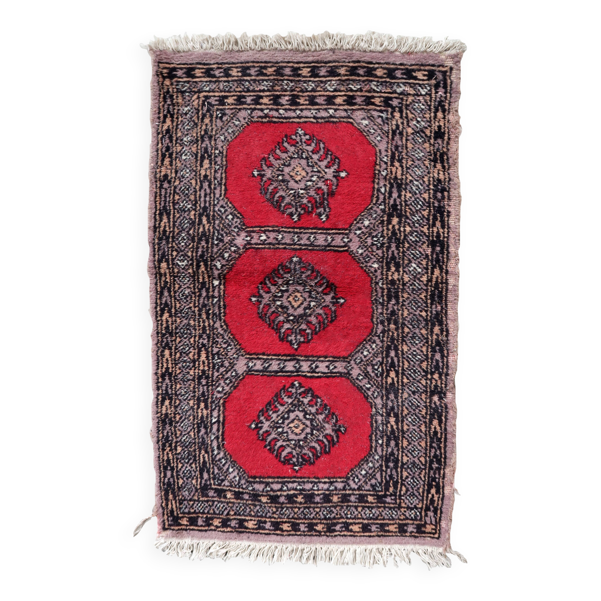 Tapis vintage fait main Boukhara – 63 cm x 103 cm - 1C963