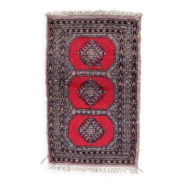 Tapis vintage fait main Boukhara – 63 cm x 103 cm - 1C963