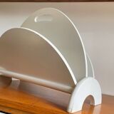 White Magazine Rack 1980s Design
