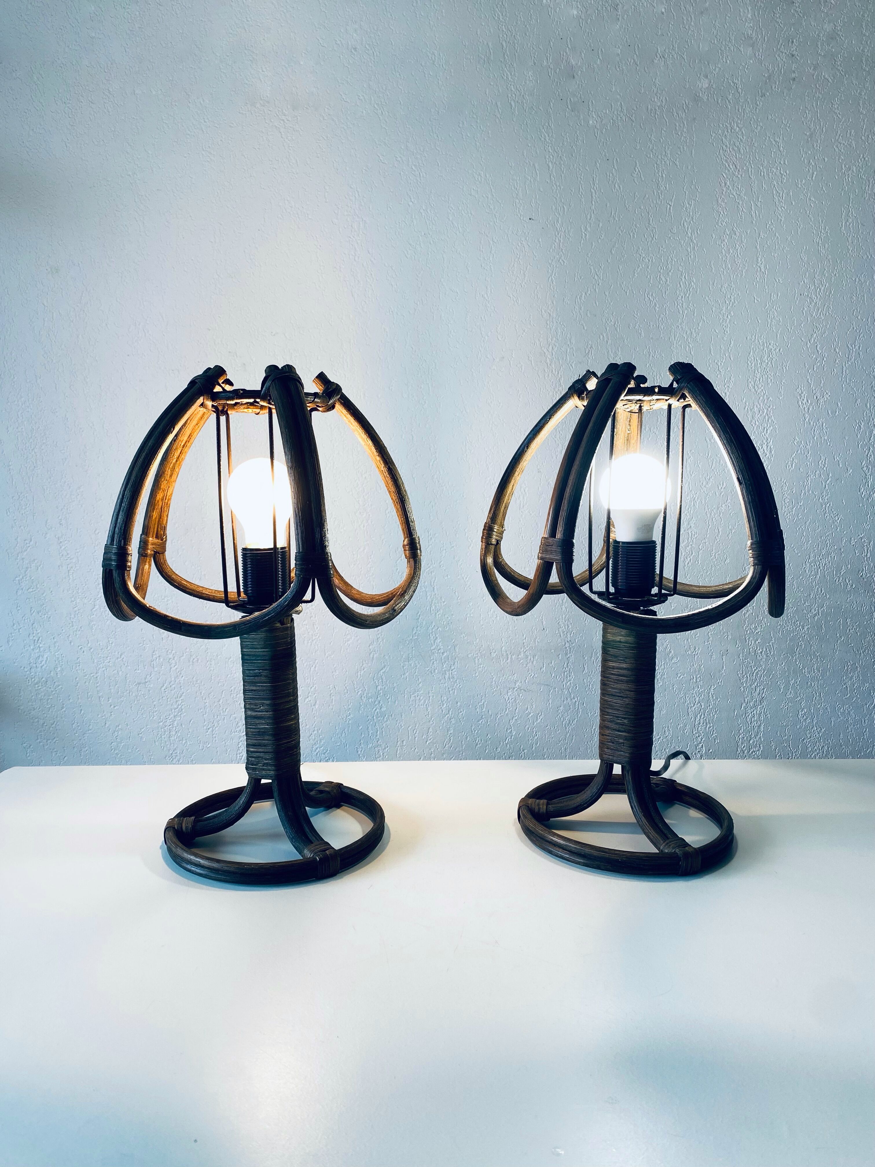 Vintage rattan lamp