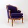 French bergere armchair - New mauve velvet upholstery