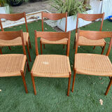 Lot 6 Vintage Danish Arne Wahl Iversen chairs