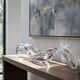 Monumental "Wave" coupe by Baccarat in solid crystal - 64 cm