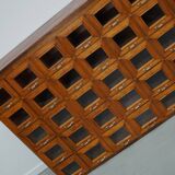 Vintage Dutch Oak Haberdashery Shop Cabinet / Vitrine, 1950s