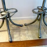Pair of restored industrial bar stools