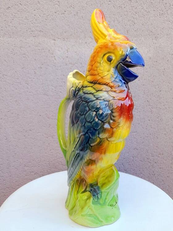 St Clément slip parrot pitcher, 1950