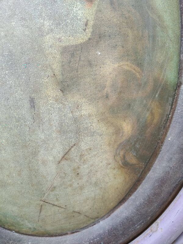 Lit en fer forgé fin XIX patiné