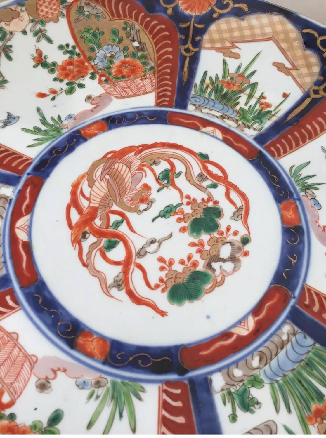Ancient Japanese large dish Imari