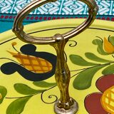 Cheese platter with floral handle