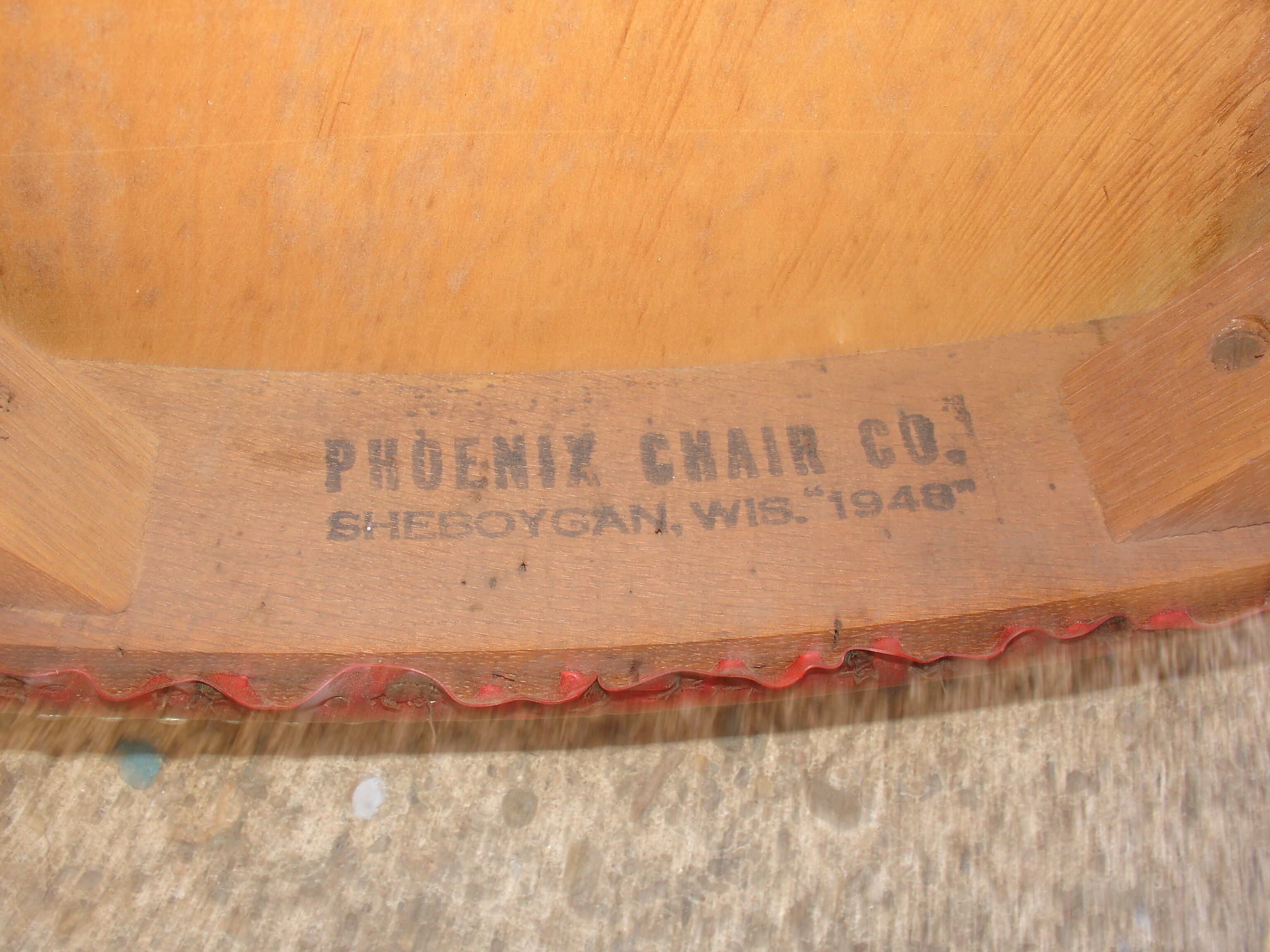Pair of American chairs from the brand "Phoenix Chair Co. Sheboygan, Wisconsin, 1948"