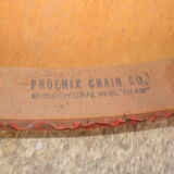 Pair of American chairs of the brand "flesh co phoenix sheboygan wisconsin 1948"