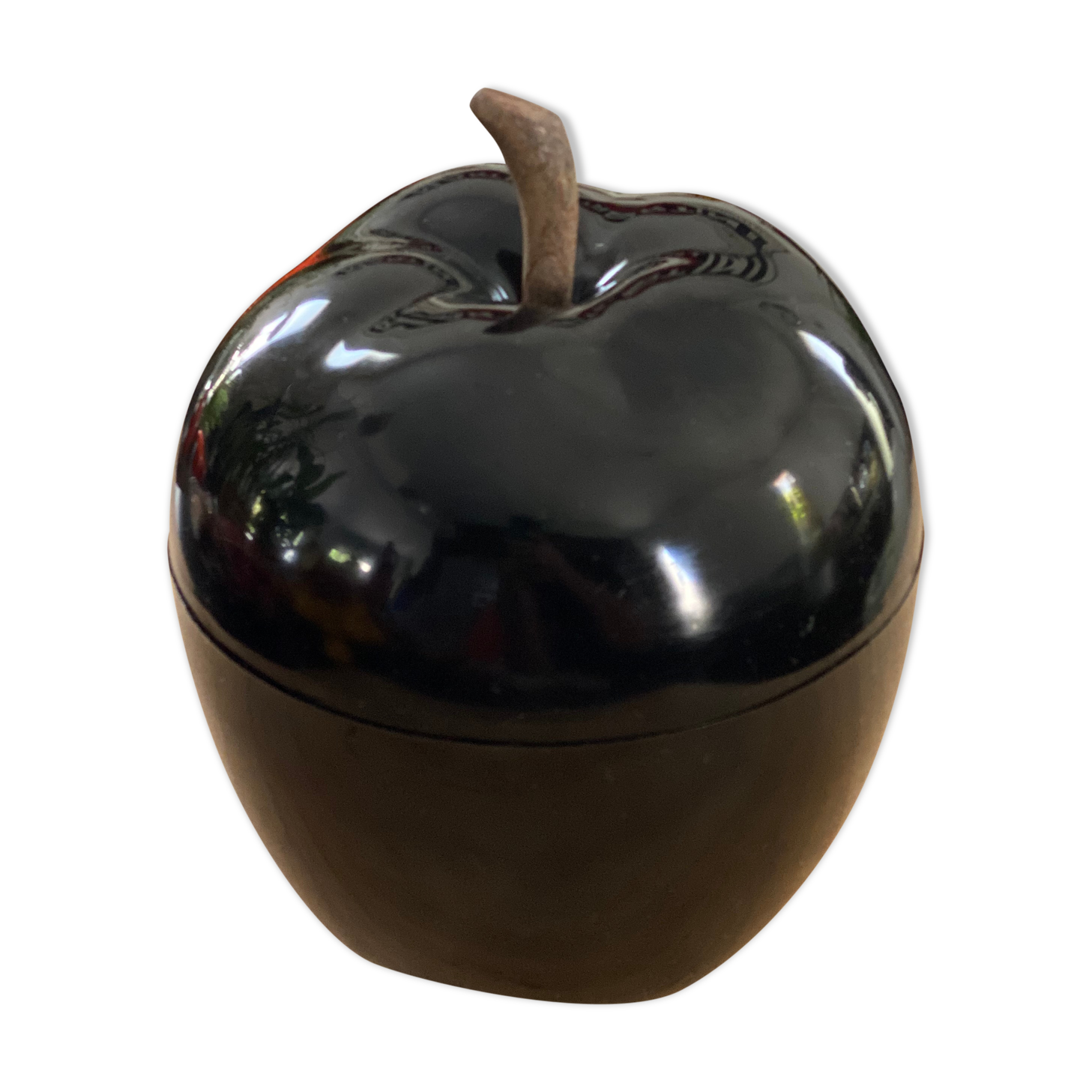 Vintage black apple ice bucket