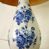 Porcelain lamp painted "blue flowers"