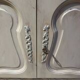 Magnificent Provençal secretary storage furniture made of solid wood with olives.