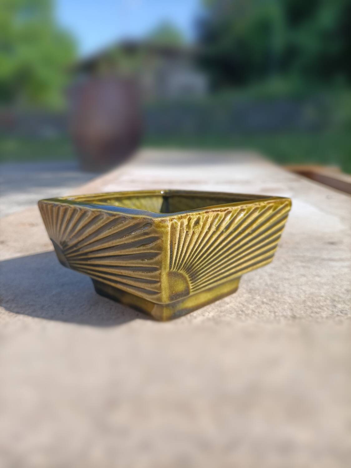 Retro ceramic flowerpot