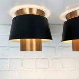 Pair of Tivoli Jørn Utzon ceiling lights for Nordisk Solar Denmark, 1950-60s