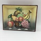 Ceramic trompe l'oeil fruit basket