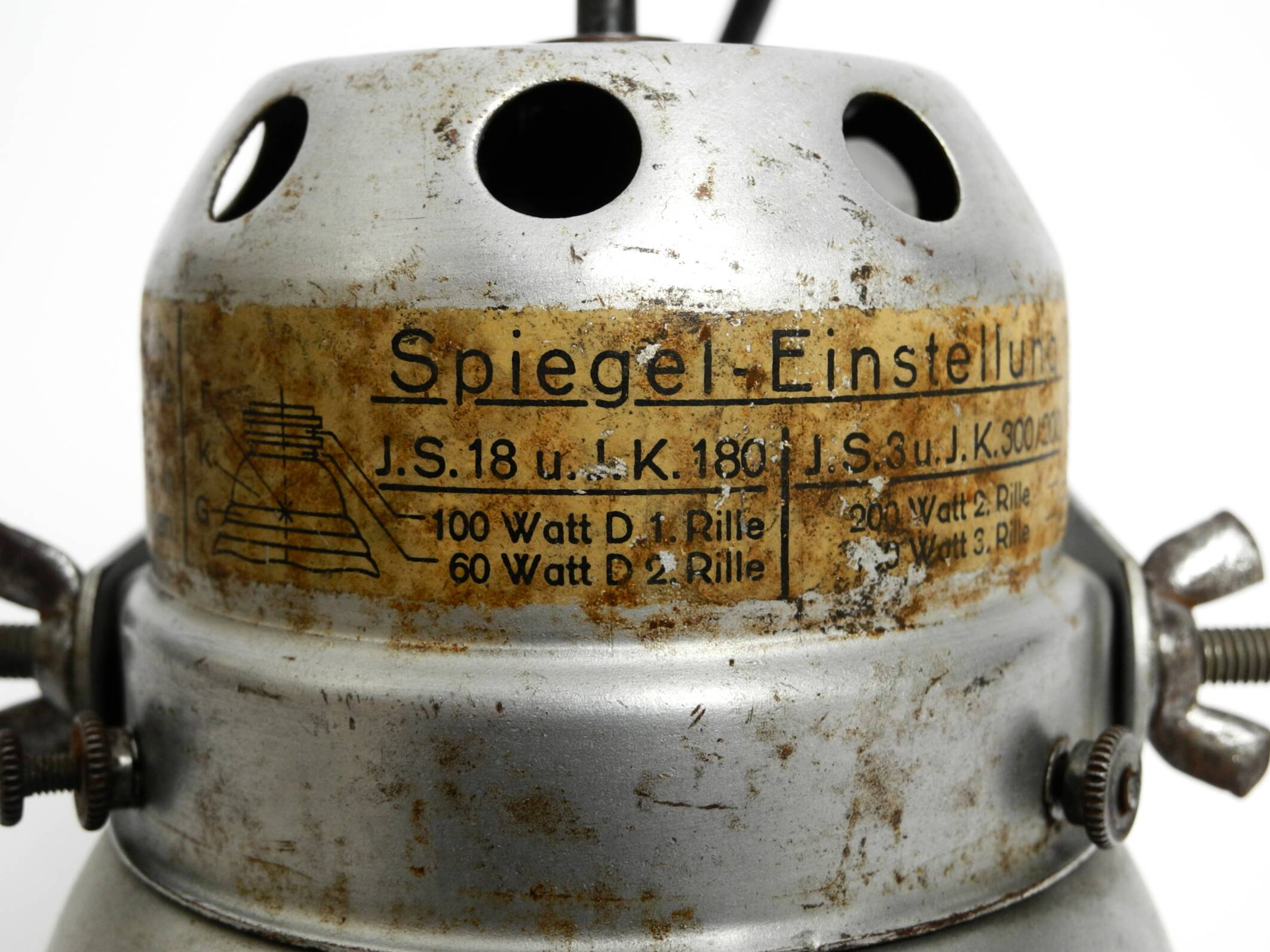 30s wall lamp by Adolf Meyer for Zeiss Ikon with adjustable mirrored shade