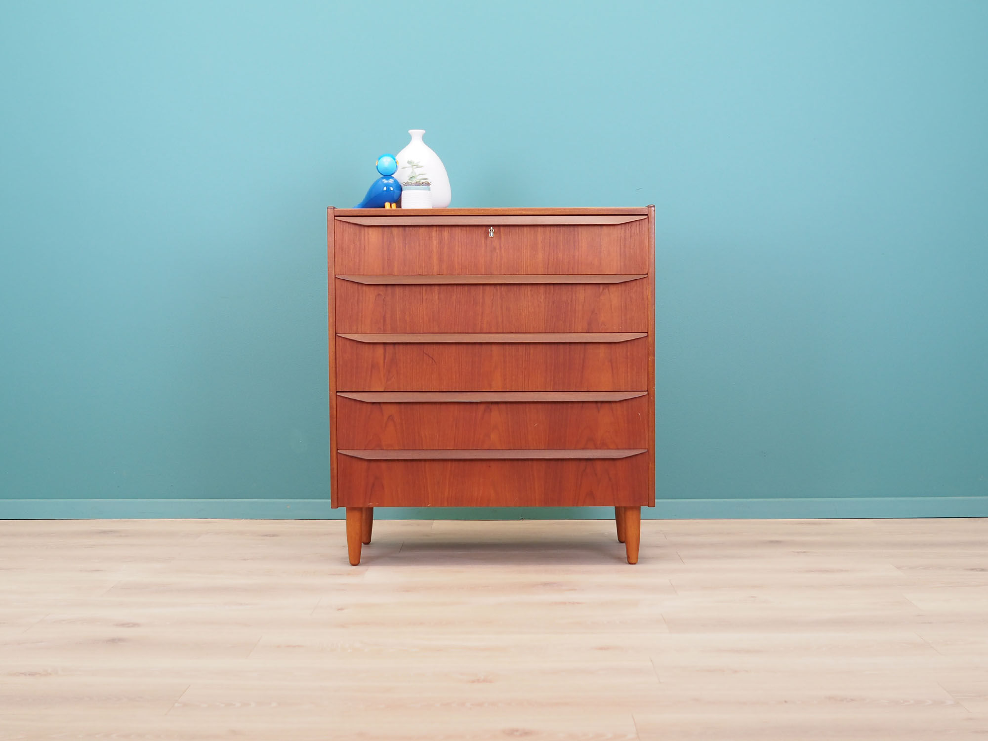Teak chest of drawers, Danish design, 1970s, made in Denmark