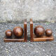 Pair of vintage wooden book greenhouses