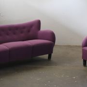 Danish 1930s Club Sofa, Style of Fritz Hansen & Flemming Lassen