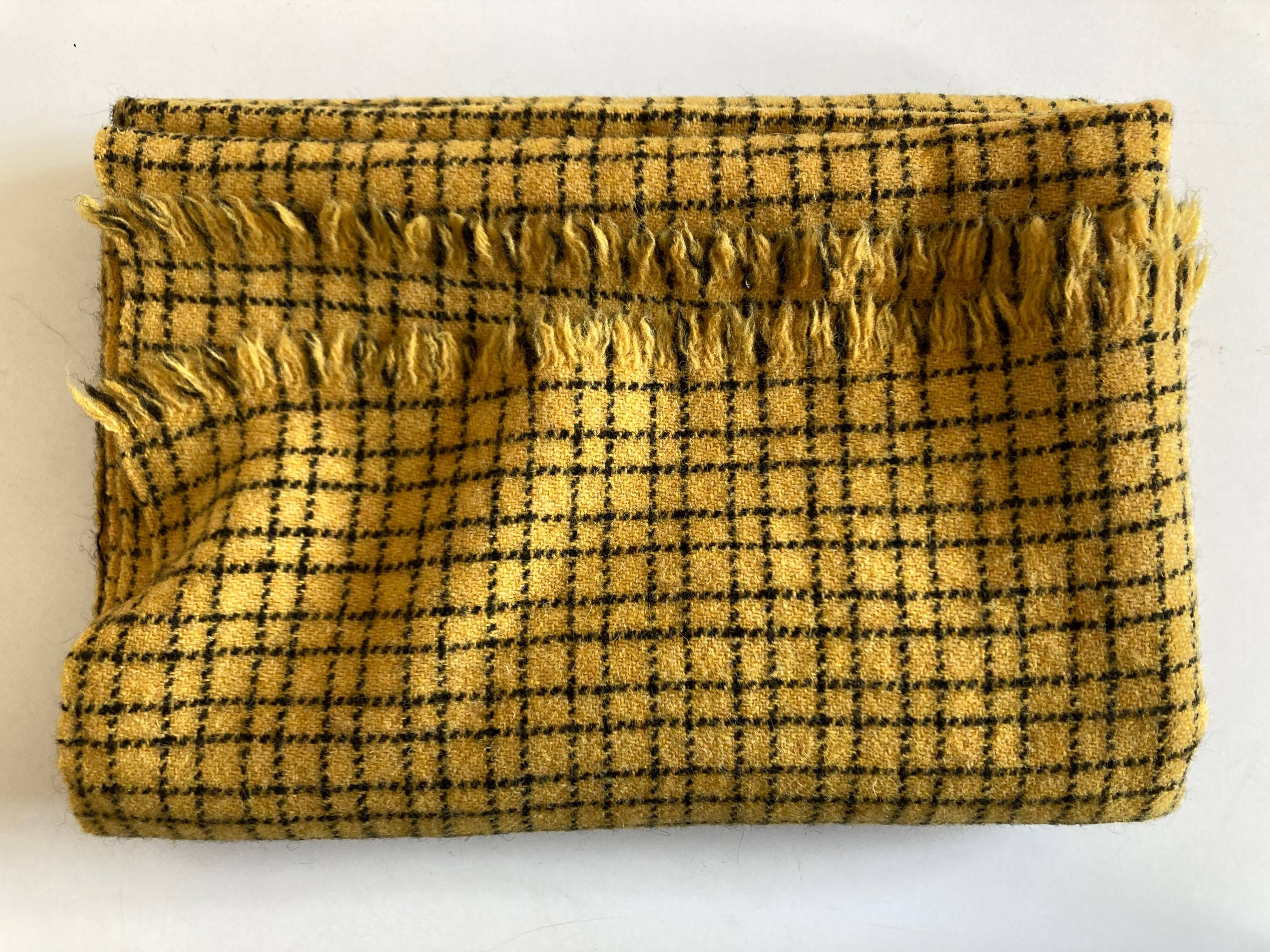 Shetland wool canvas plaid 1960