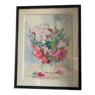 Original watercolor signed Isabelle Guittard