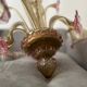 Murano glass chandelier Venetian flowers, circa 1950/1970 pink yellow