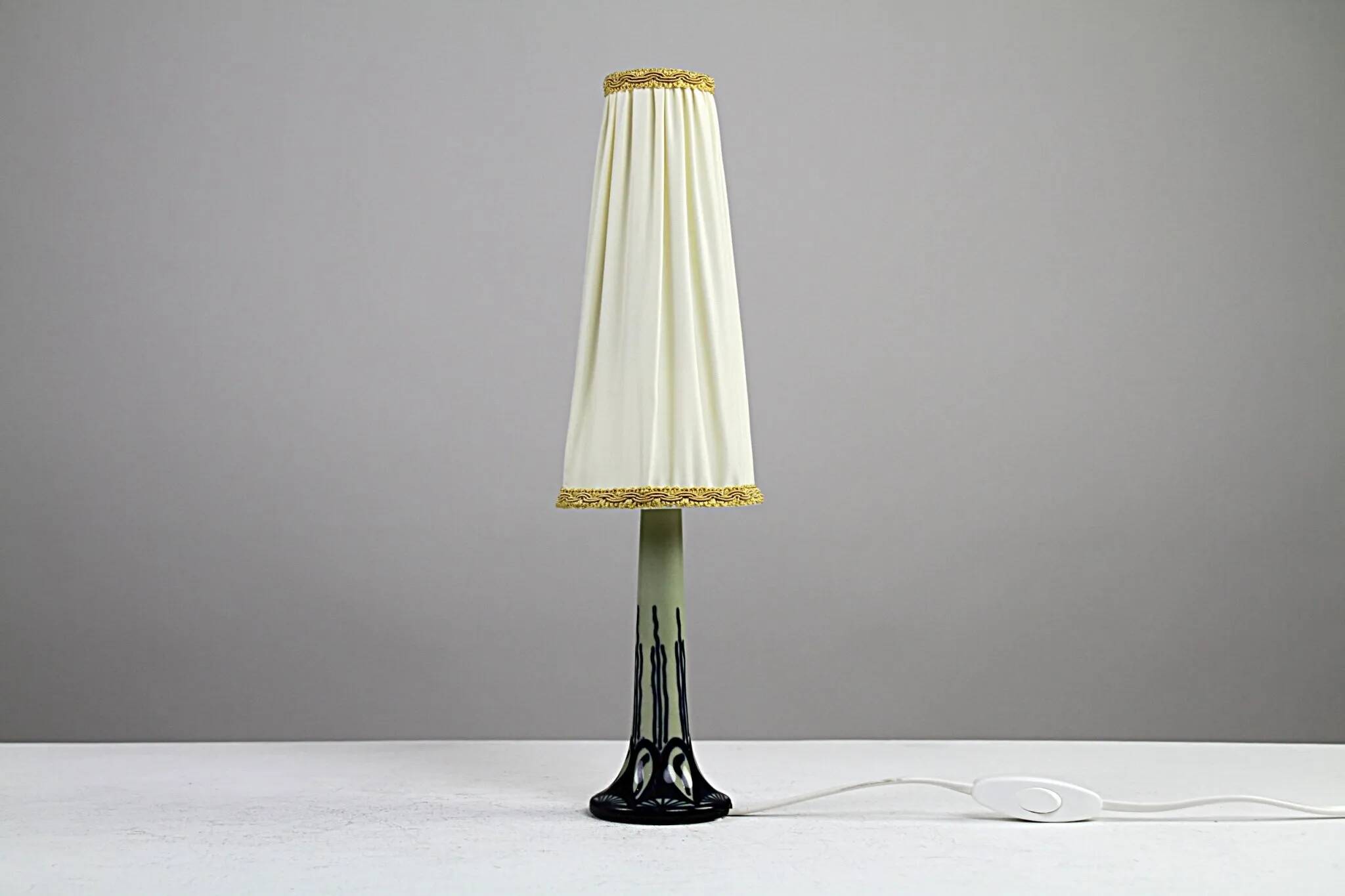 Art Nouveau Ceramic Table Lamp — Rörstrand, Sweden, circa 1910s/1920s