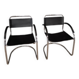 Lot de 2 fauteuils cantilever noir