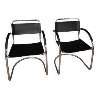 Lot de 2 fauteuils cantilever noir