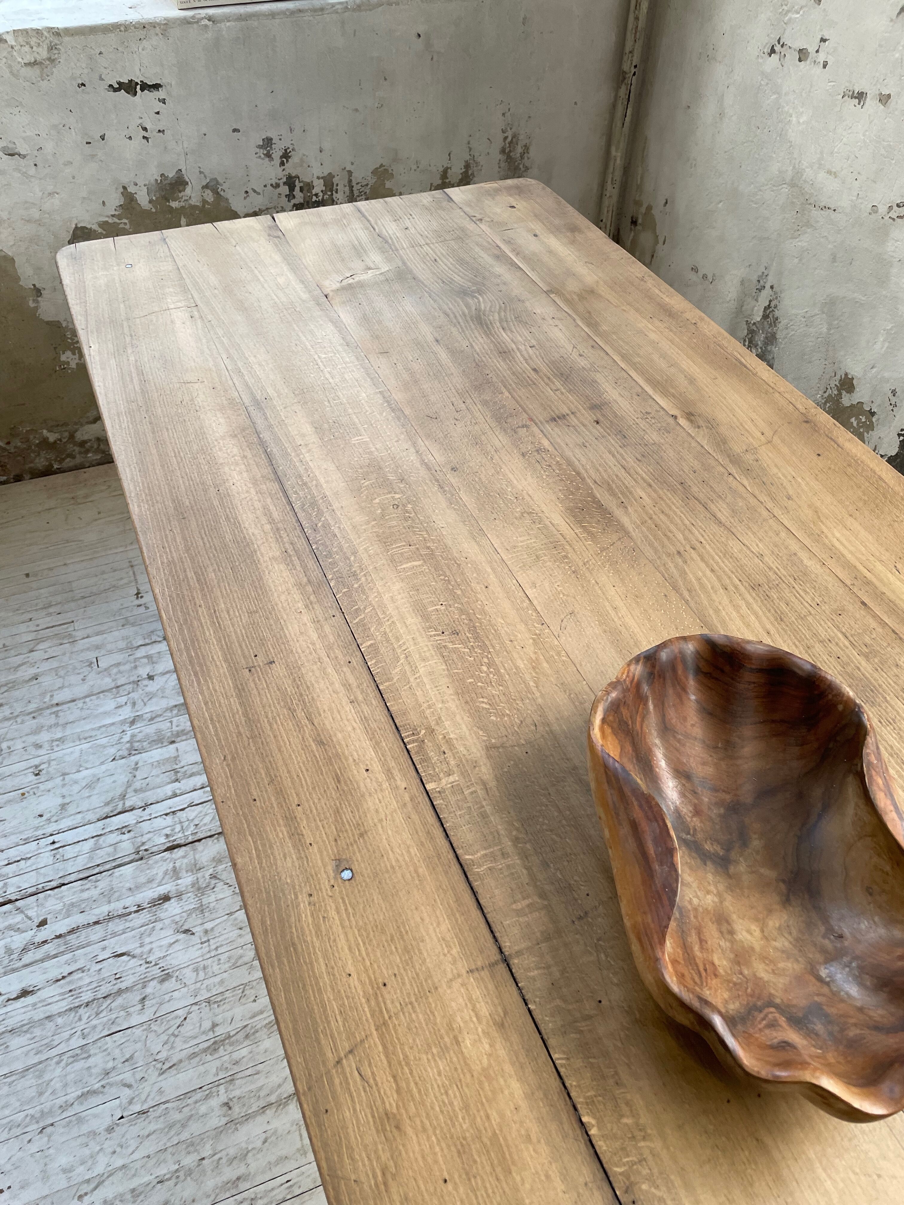 XL farmhouse table in beech and pine 3m