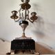Old candelabra 4 burners in bronze brass and marble, French torches Napoleon III