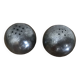 Brutalist salt and pepper ball in cast steel