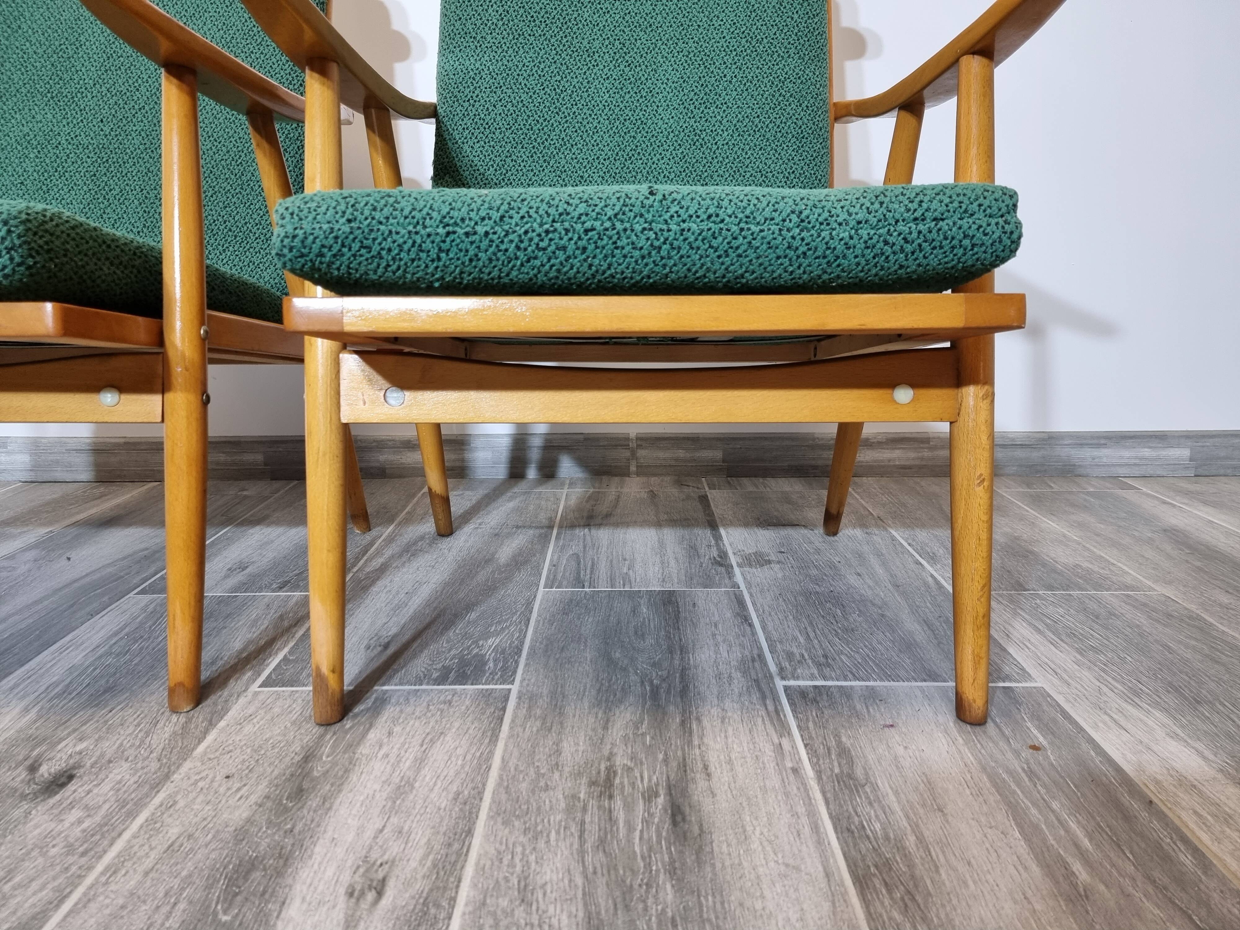 2 armchairs boomerang model by Ton