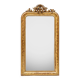 19th C Louis Philippe mirror with ornate rose crest