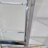 Designer chrome column display shelf - 1970s