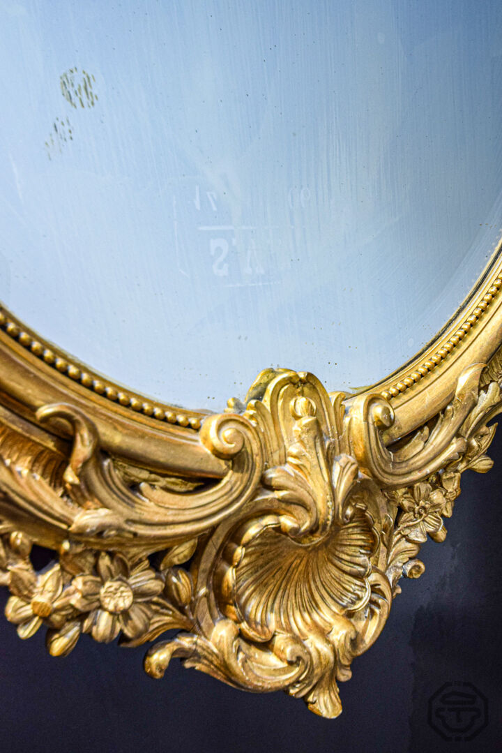 19th-century golden mirror
