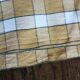 Beige vintage checkered rectangular tablecloth