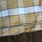 Nappe rectangulaire vintage beige à carreaux