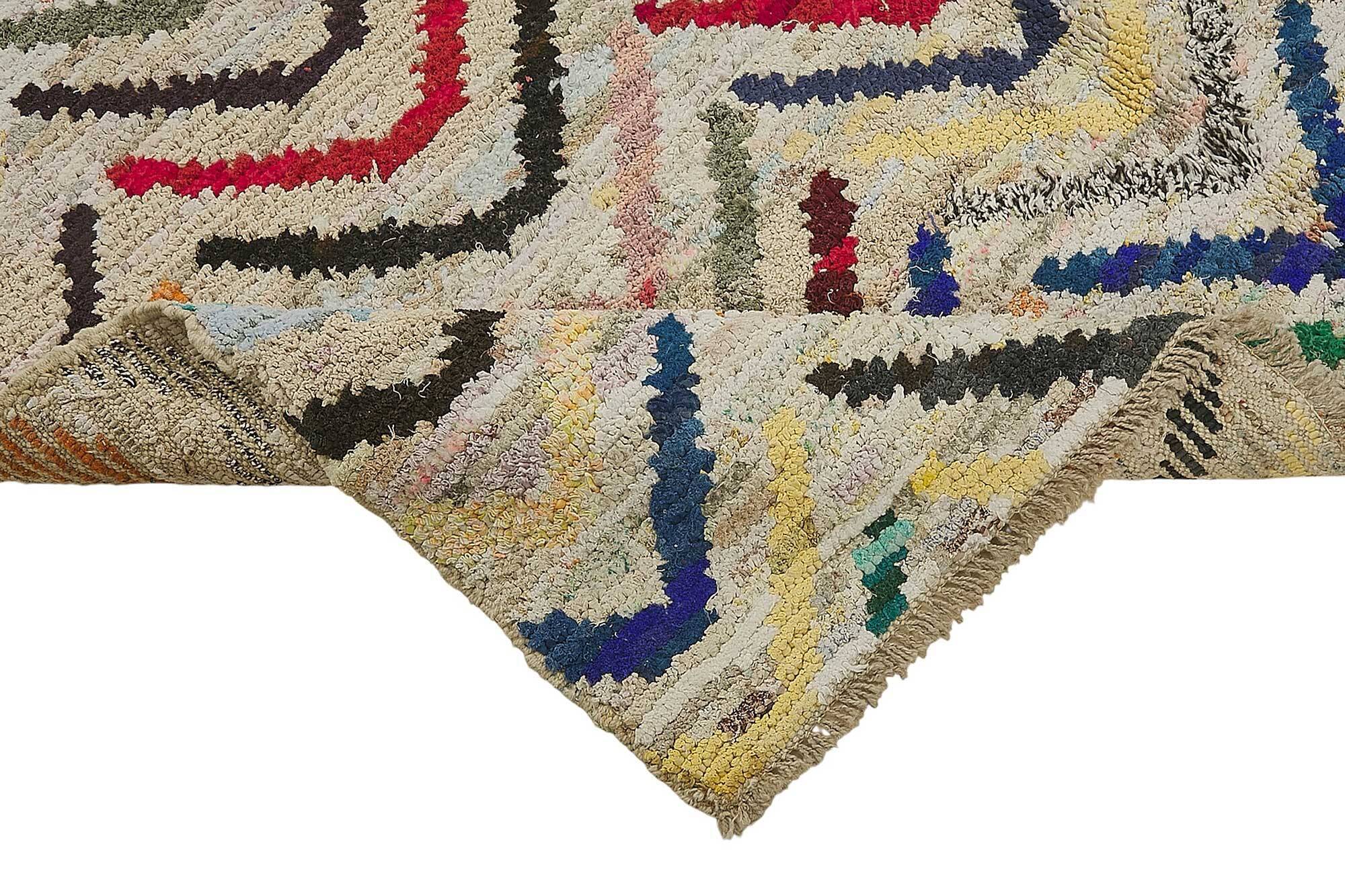 Handwoven Turkish Recycled Boho Rug 163 cm x 234 cm