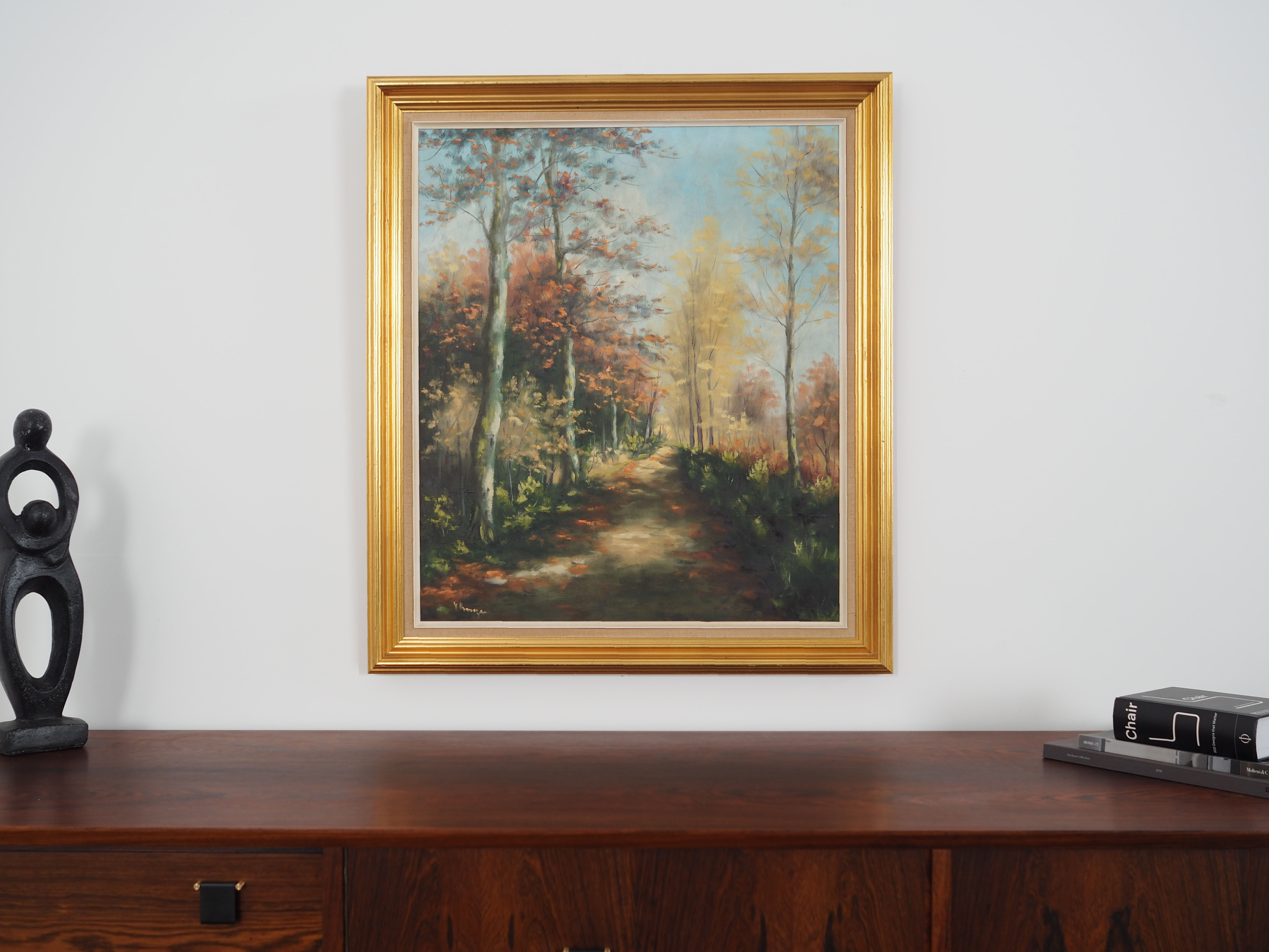 Peinture « The Forest Road », design scandinave, années 1970